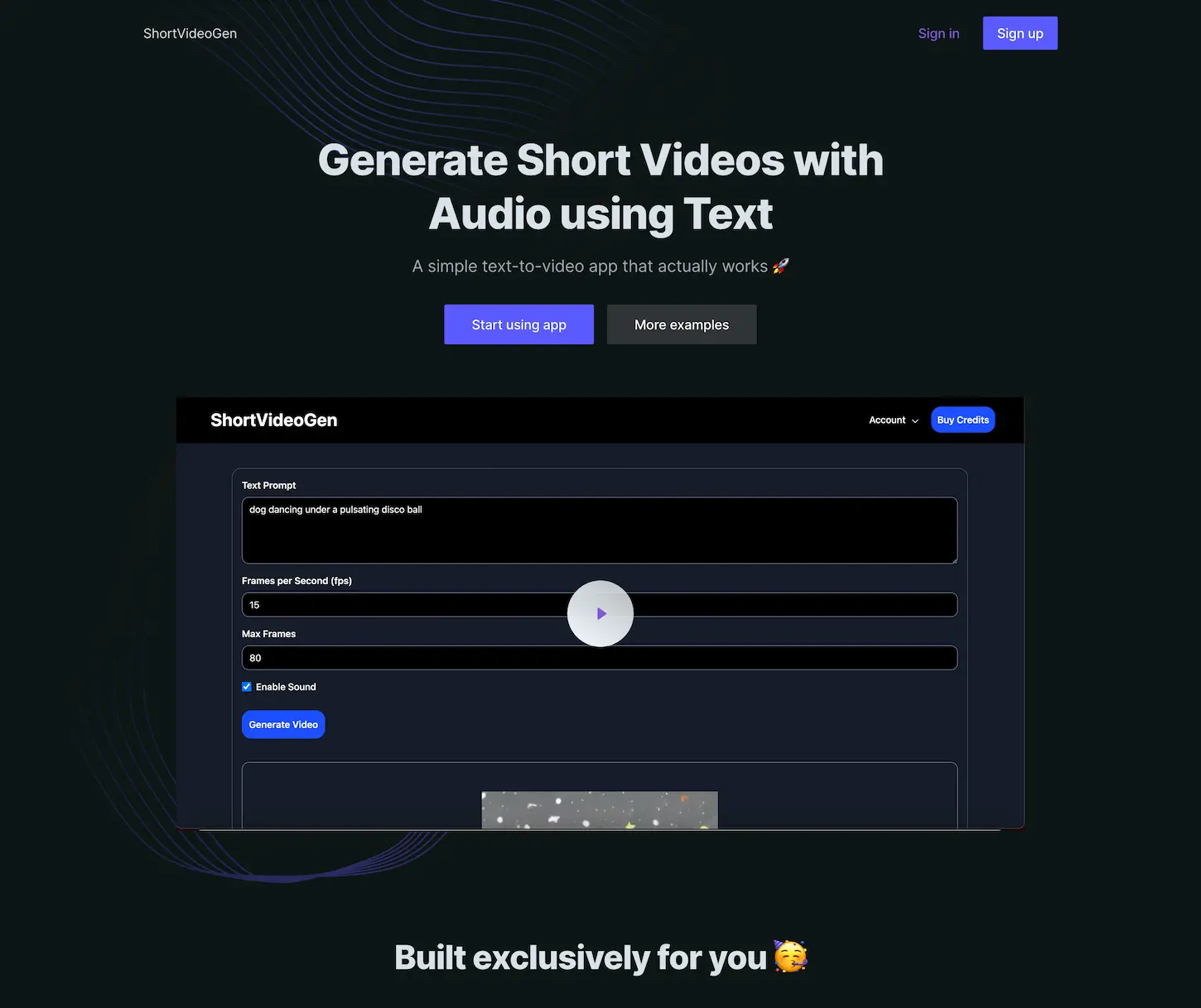ShortVideoGen- A simple text-to-video generator with audio