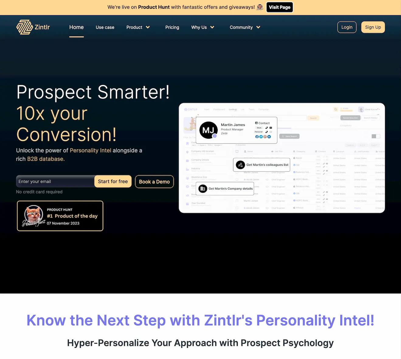 Zintlr: B2B Database and Sales Intel Platform