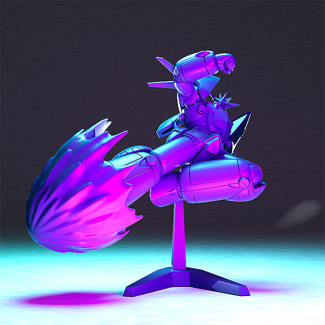 PLAMAX MF-64 minimum factory『ガンバスター スーパーイナズマキック/RX-7 イナズマキック エフェクトカラーVer.』トップをねらえ! 無可動プラモデル-006