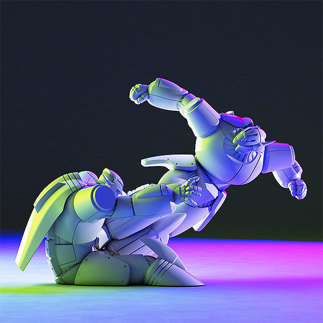 PLAMAX MF-64 minimum factory『ガンバスター スーパーイナズマキック/RX-7 イナズマキック エフェクトカラーVer.』トップをねらえ! 無可動プラモデル-007