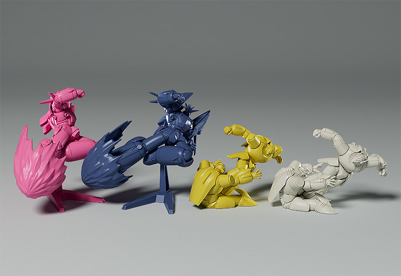 PLAMAX MF-64 minimum factory『ガンバスター スーパーイナズマキック/RX-7 イナズマキック エフェクトカラーVer.』トップをねらえ! 無可動プラモデル-011