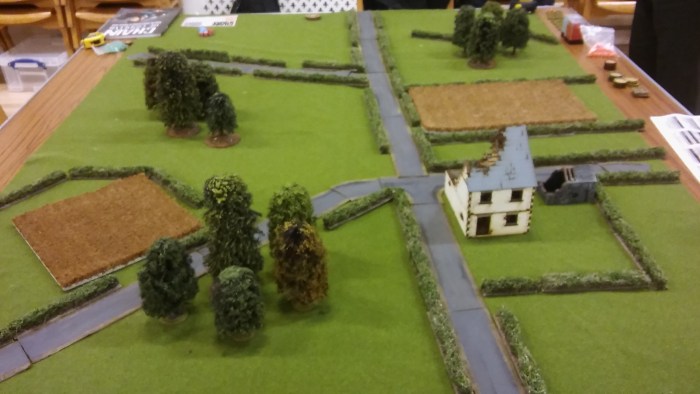 The battlefield. Germans defending end nearest the camera.