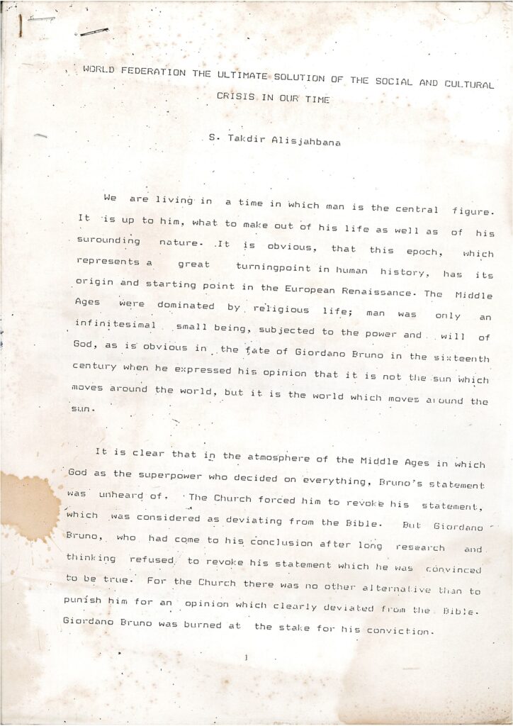 A page of a typewriter manuscript.