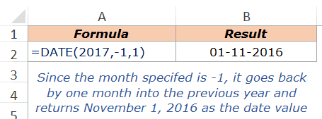 Excel DATE Function - Example 2