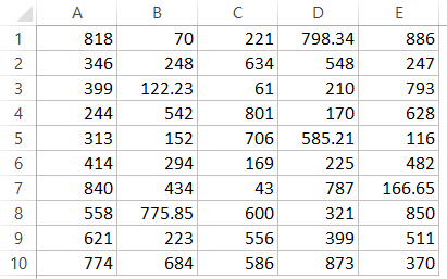 Highlight Numbers with decimals