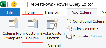 Click on Custom Column option