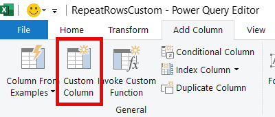 Click on Custom column option