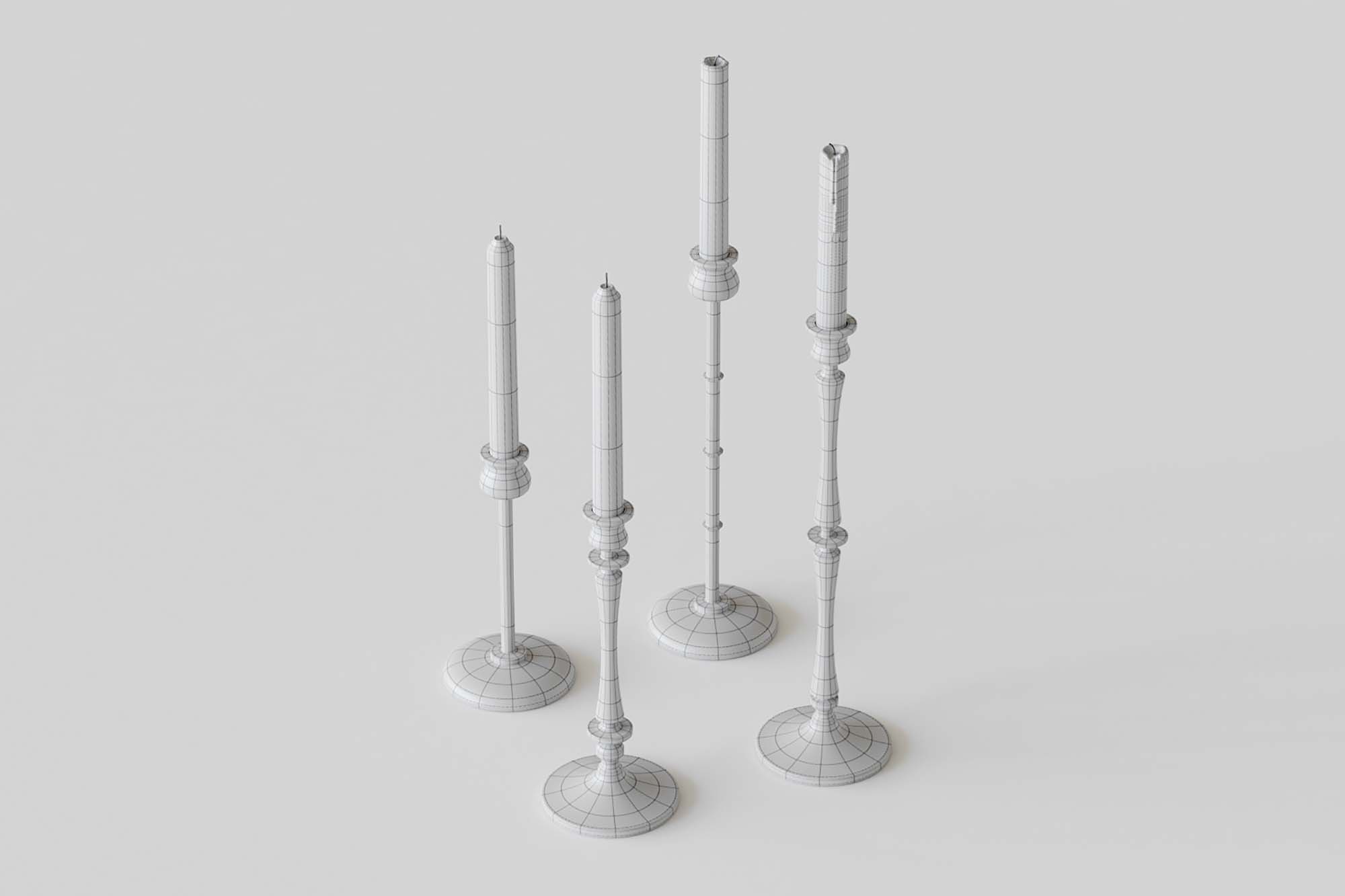 Candlesticks 3D Models 1
