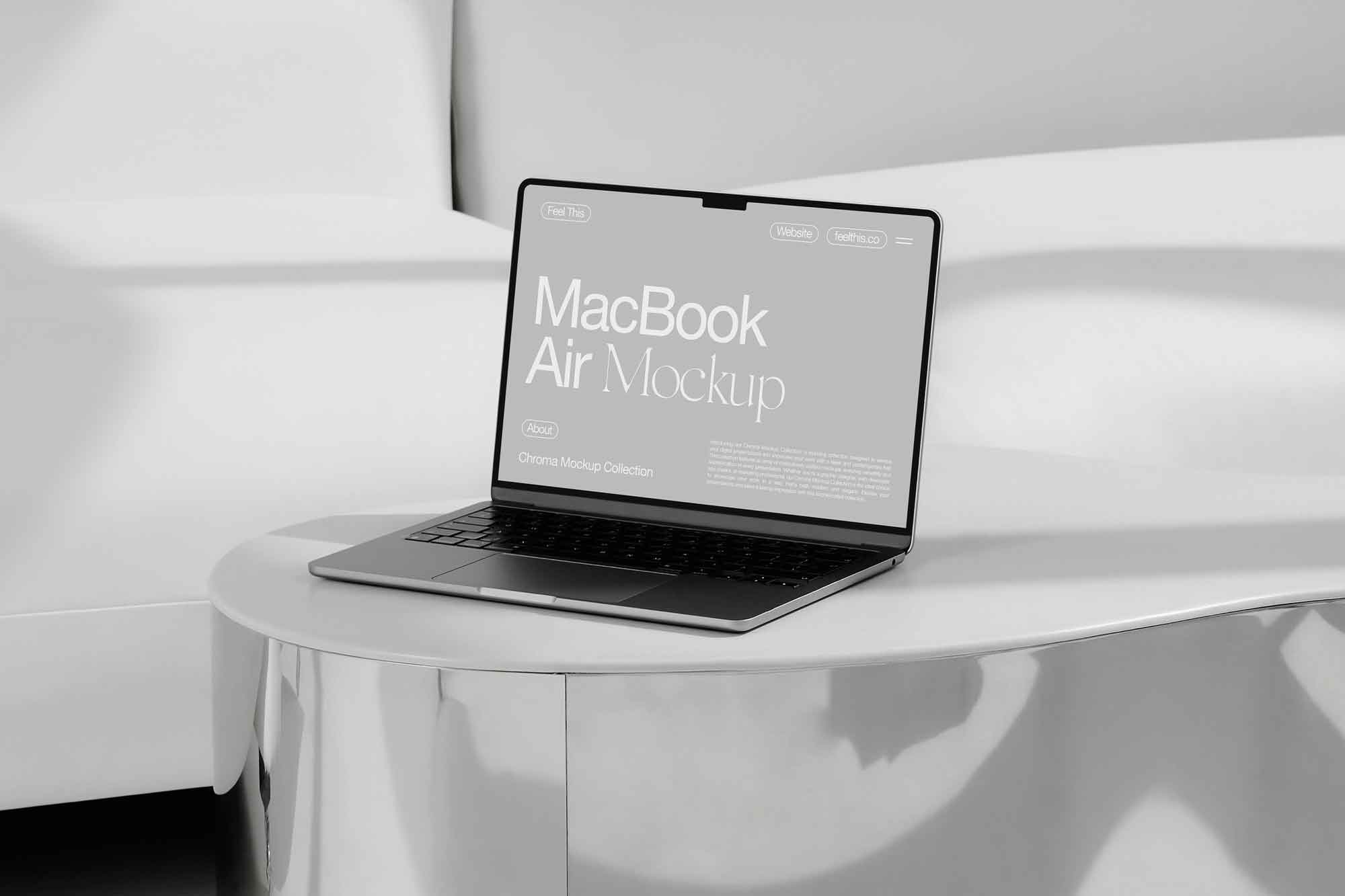 MacBook Air M2 Mockup PSD