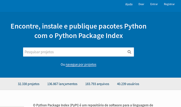 pypi-in-portugese