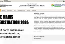 JEE Mains Registration 2026: NTA Form Soon at jeemain.nta.nic.in; Notification, Dates JEE Mains Registration 2026