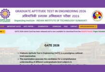 GATE 2026 Admit Card Out: Download Link, Branch-Wise Schedule & Instructions GATE 2026 Admit Card Out