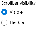 Scrollbar visibility