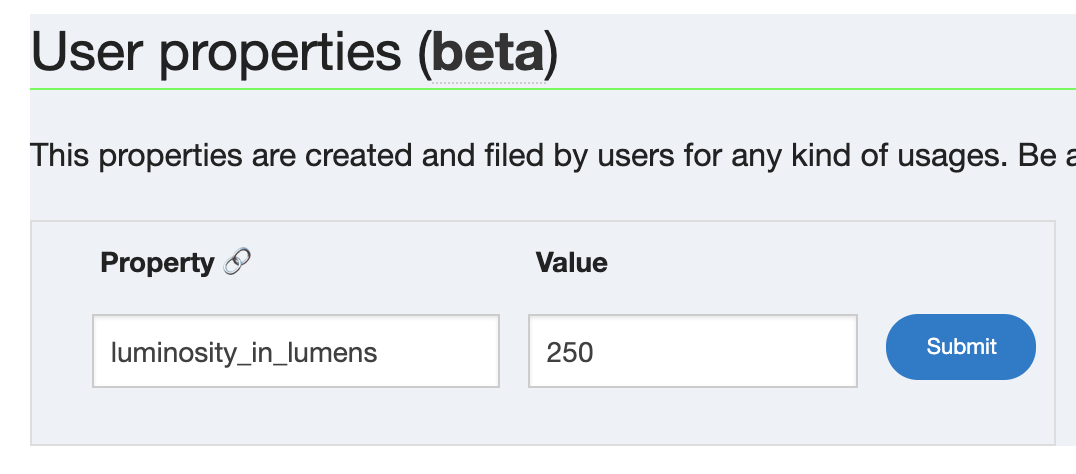 Luminosity property for a lightbulb