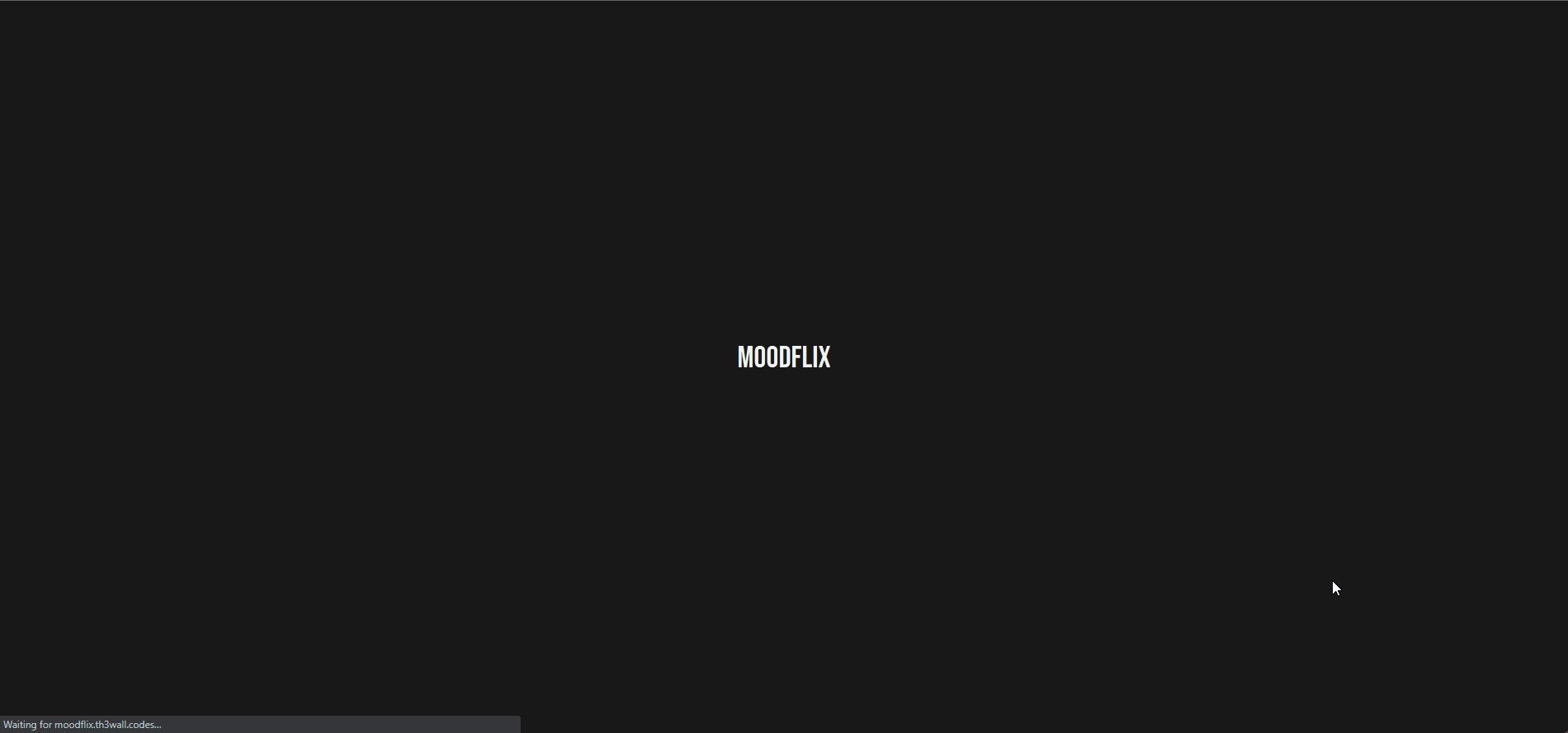 Moodflix Loading page
