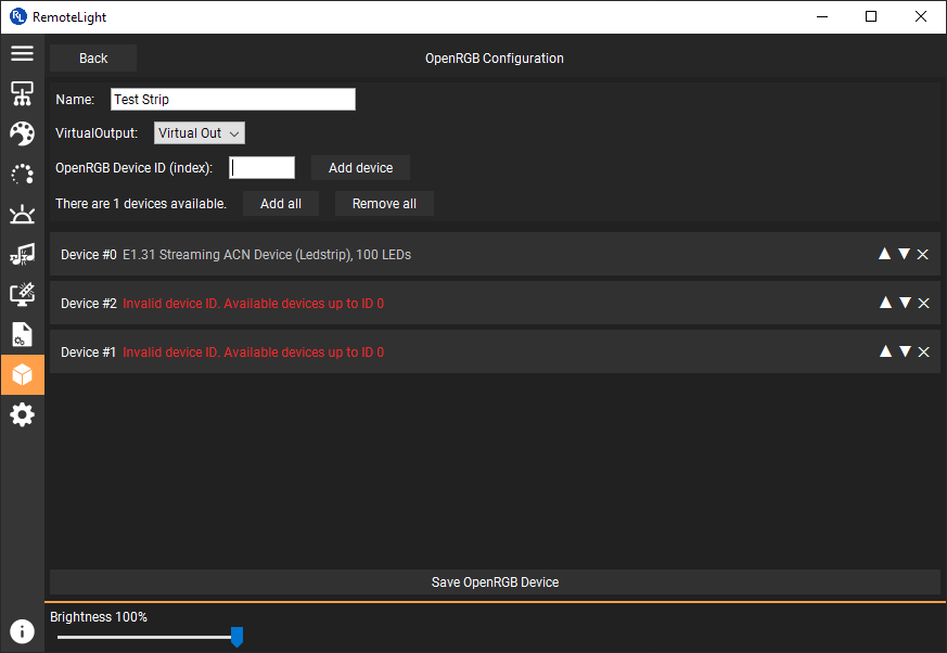 new OpenRGB configuration