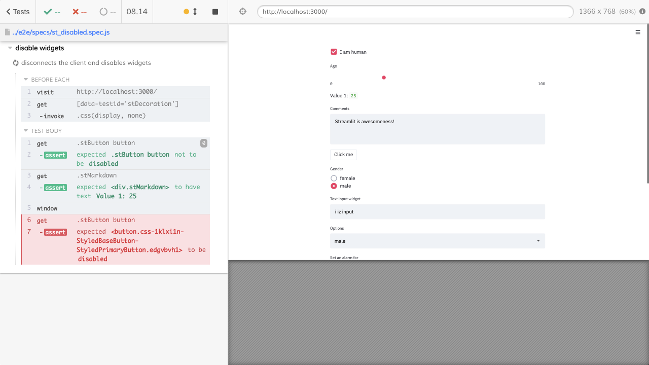 disable widgets -- disconnects the client and disables widgets (failed)