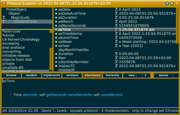 Protocol Explorer on DateAndTime now