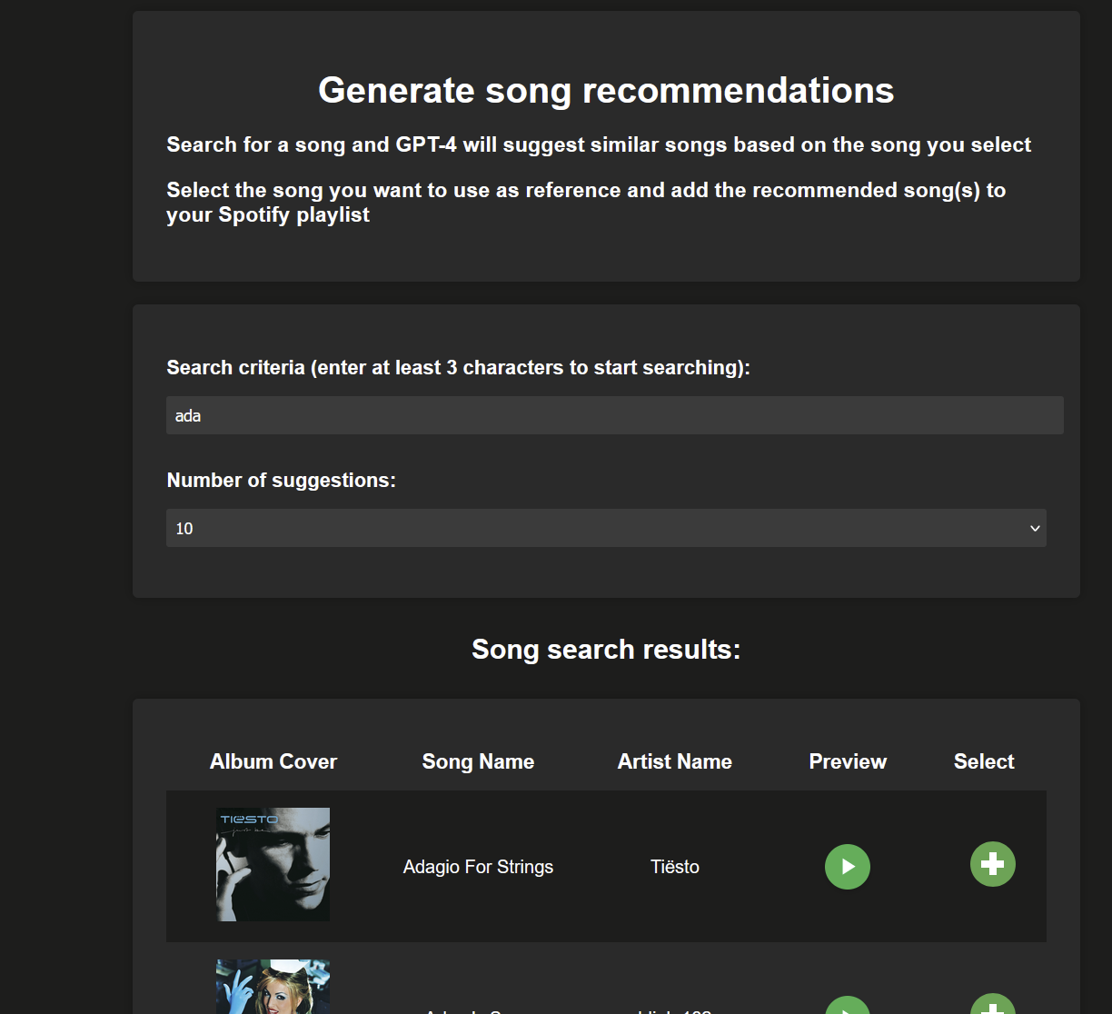 Screenshot 1 of project