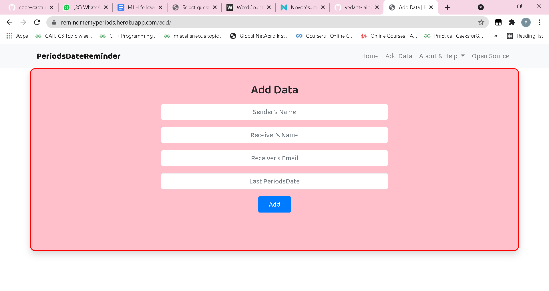 Add data