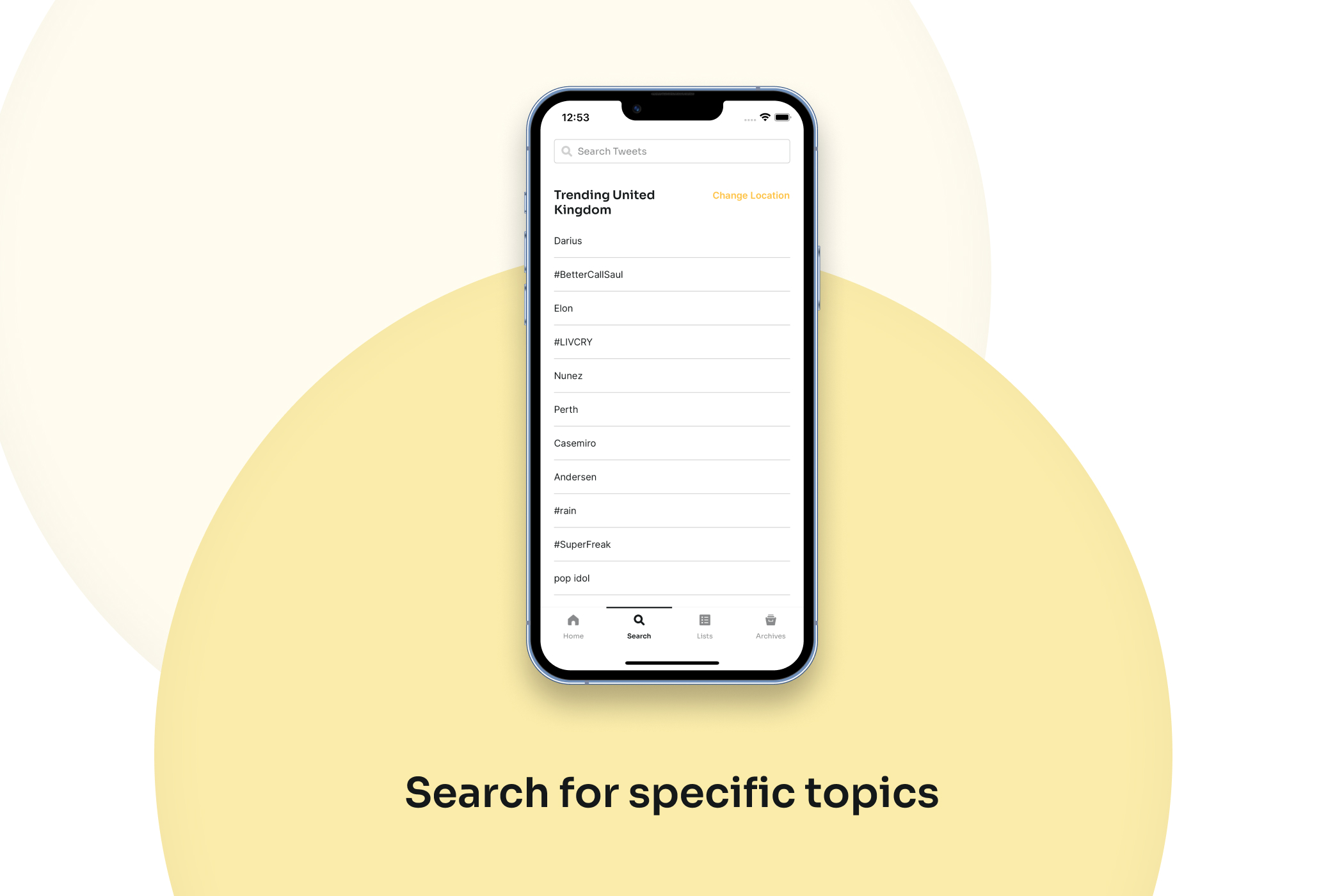 Search for specific topics