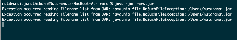 java -jar rars