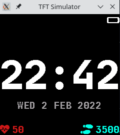 WatchFaceDigital with steps and heartrate