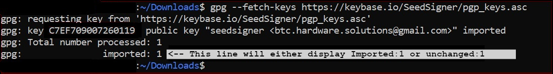 SS - Fetchkeys-Keybase PubKey import with Fingerprint shown (New import or update of the key)v3-100pct