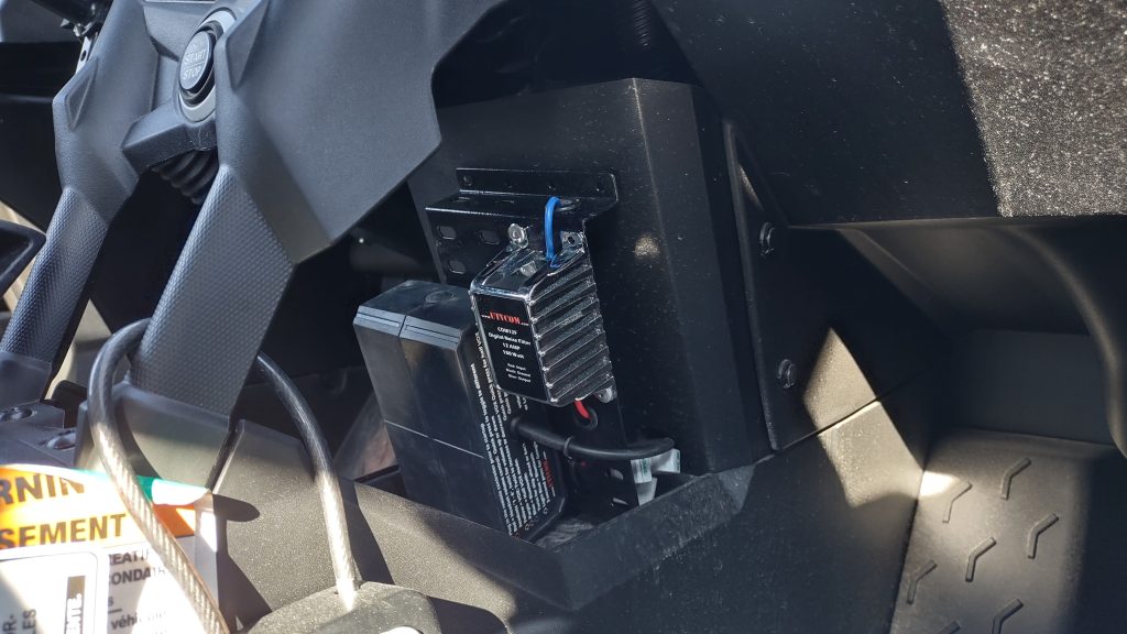 Installed on the center counsel