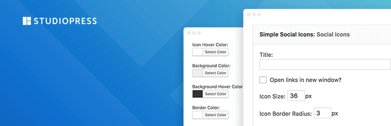 Simple Social Icons by StudioPress WordPress Social Widgets