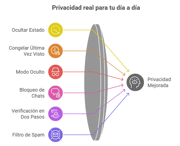 Privacidad real para tu día a día - whatsapp plus