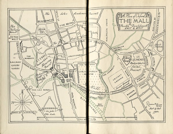 Lawrence Dale Oxford endpaper map