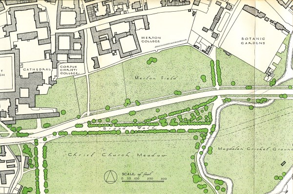 Thomas Sharp Oxford Replanned Merton Mall plan