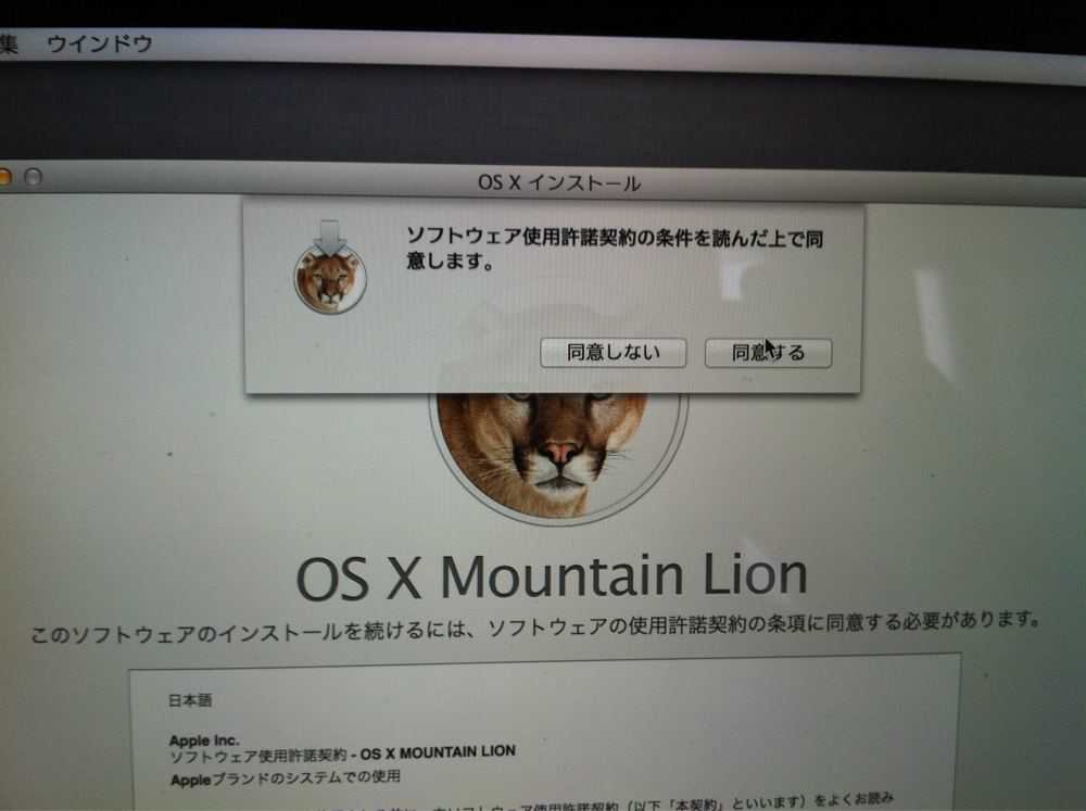 同意するをクリック