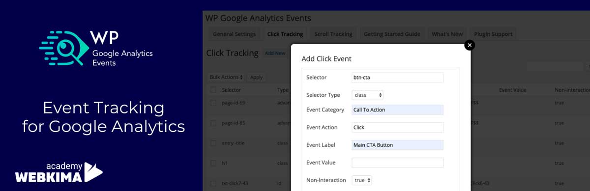 افزونه گوگل آنالیتیکس وردپرس WP Google Analytics Events