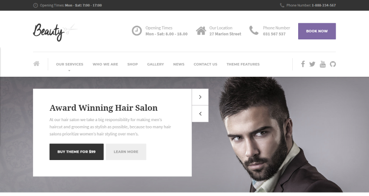 Beauty - Hair Salon Nail Spa WP Theme