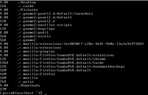 The du -h command in action linux-du-command-h-parameter