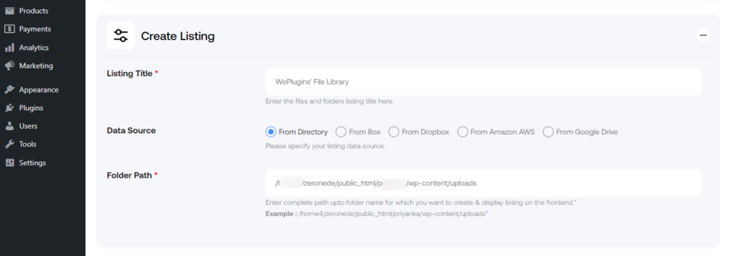 WordPress plugin list files in directory - 2