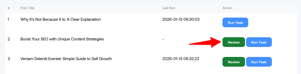Review Content before save