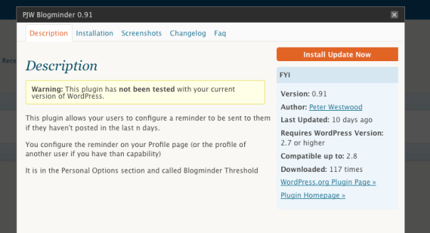 backend-changelog-example The view of the changelog in the WordPress admin pages