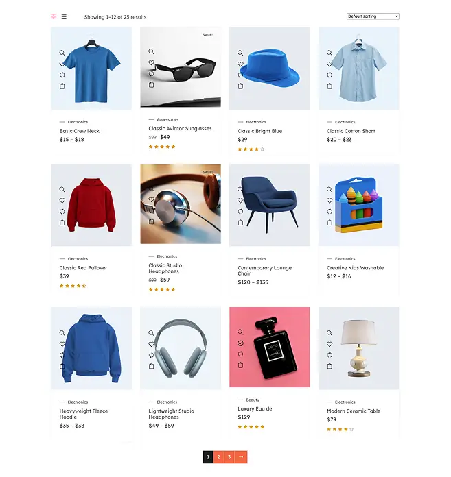 Product Archive Layout - Over the Thumbnail Left Actions