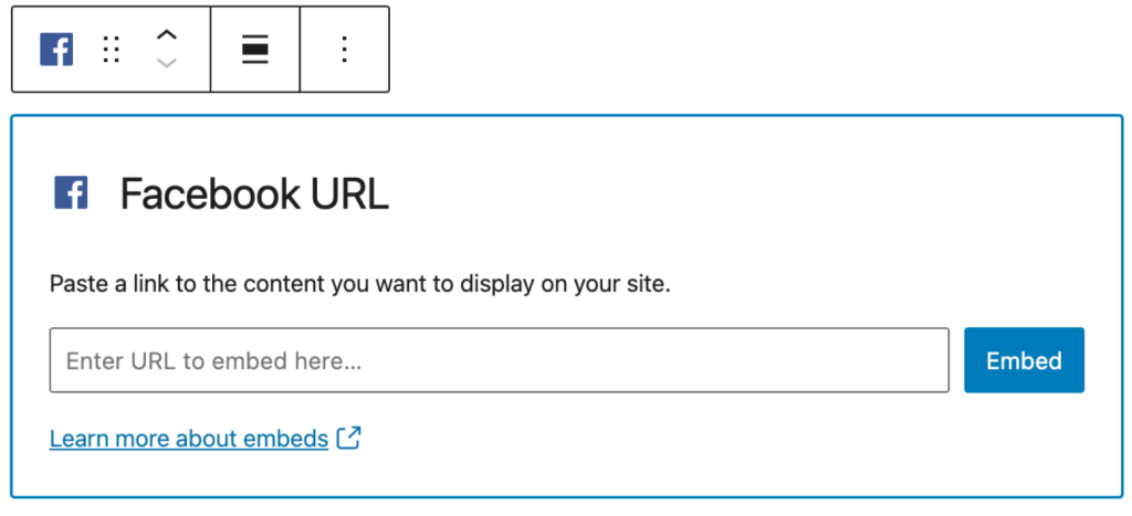 Facebook Embed block