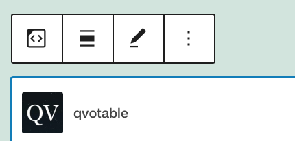 Block Toolbar with options available for the Tumblr Block.