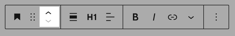 Move handles in the Heading block