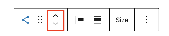 Move handles in the Social Icons block