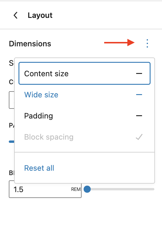 Reverting the Content and Wide size