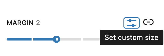 Use custom size for margin