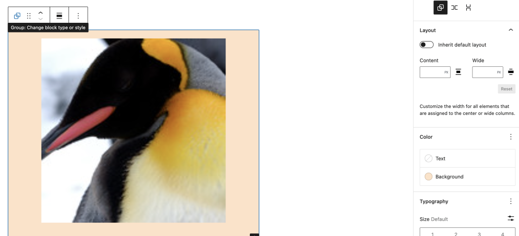 Group options for the Flickr embed block.