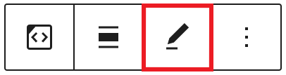 Edit URL button on the Pocket Casts Embed block toolbar