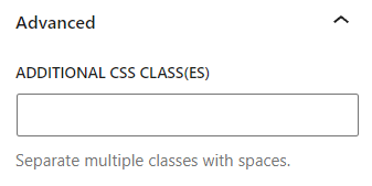 Additional CSS class field